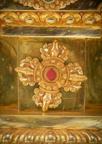 Blessed Green Tara Seated in Throne | Traditional handicraft Nepalese Statue