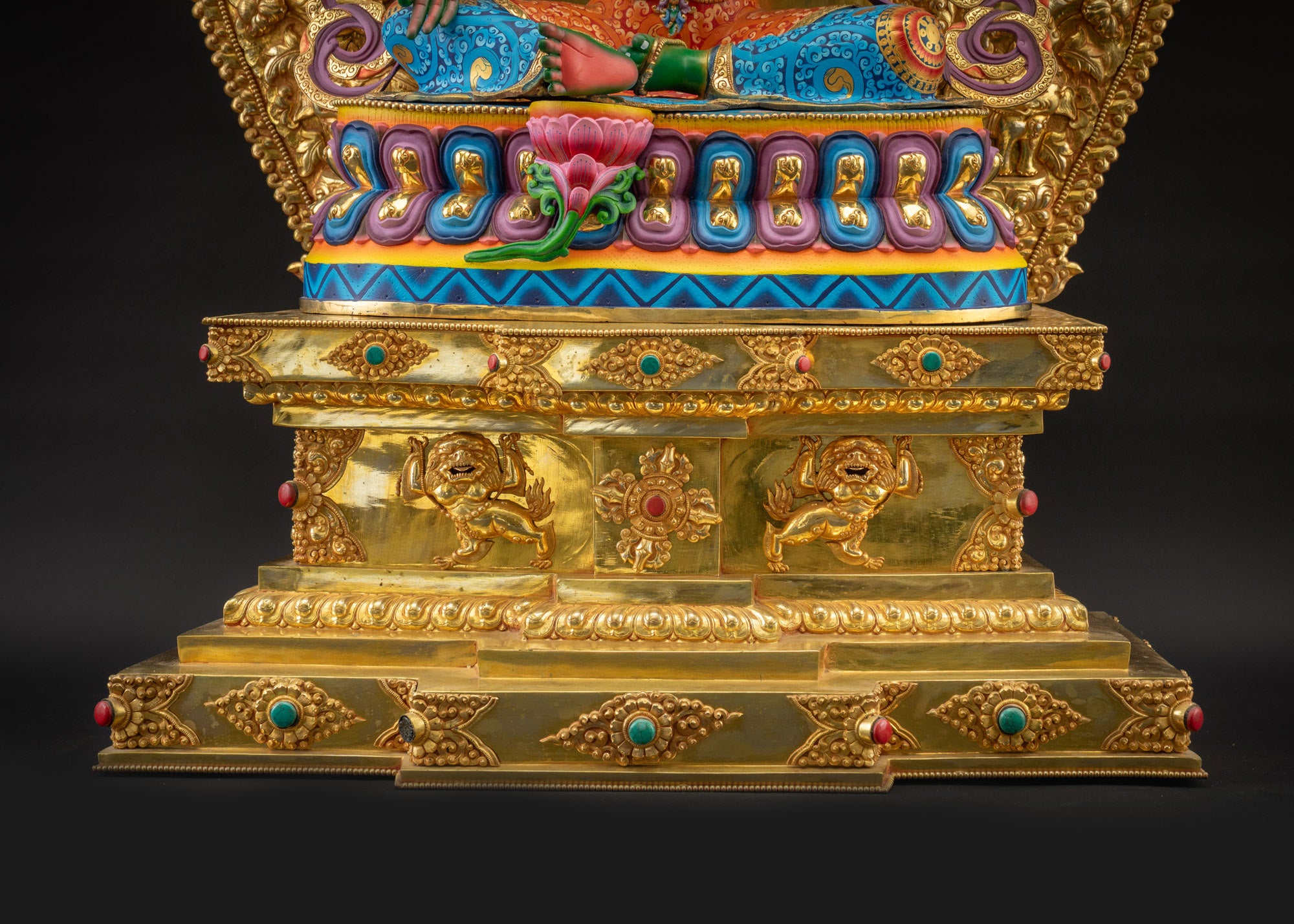 Blessed Green Tara Seated in Throne | Traditional handicraft Nepalese Statue