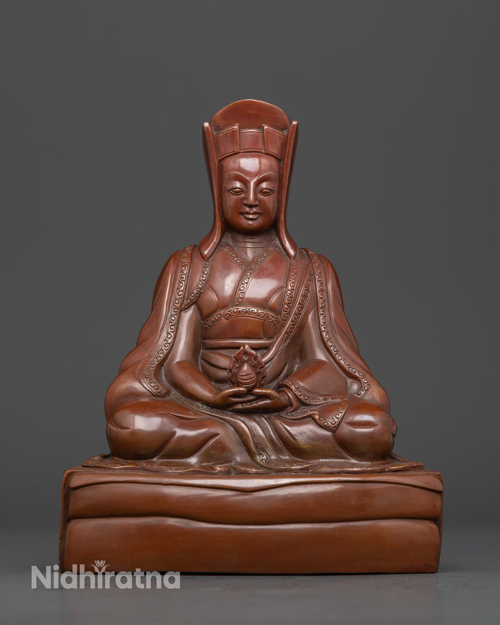 Gampopa in Oxidized Finish: The Timeless Sage of Tibetan Buddhism