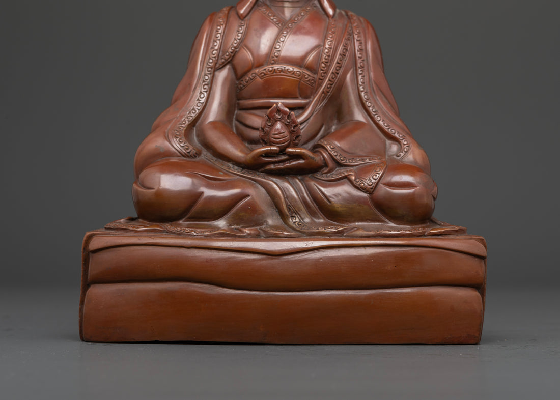 Gampopa in Oxidized Finish: The Timeless Sage of Tibetan Buddhism