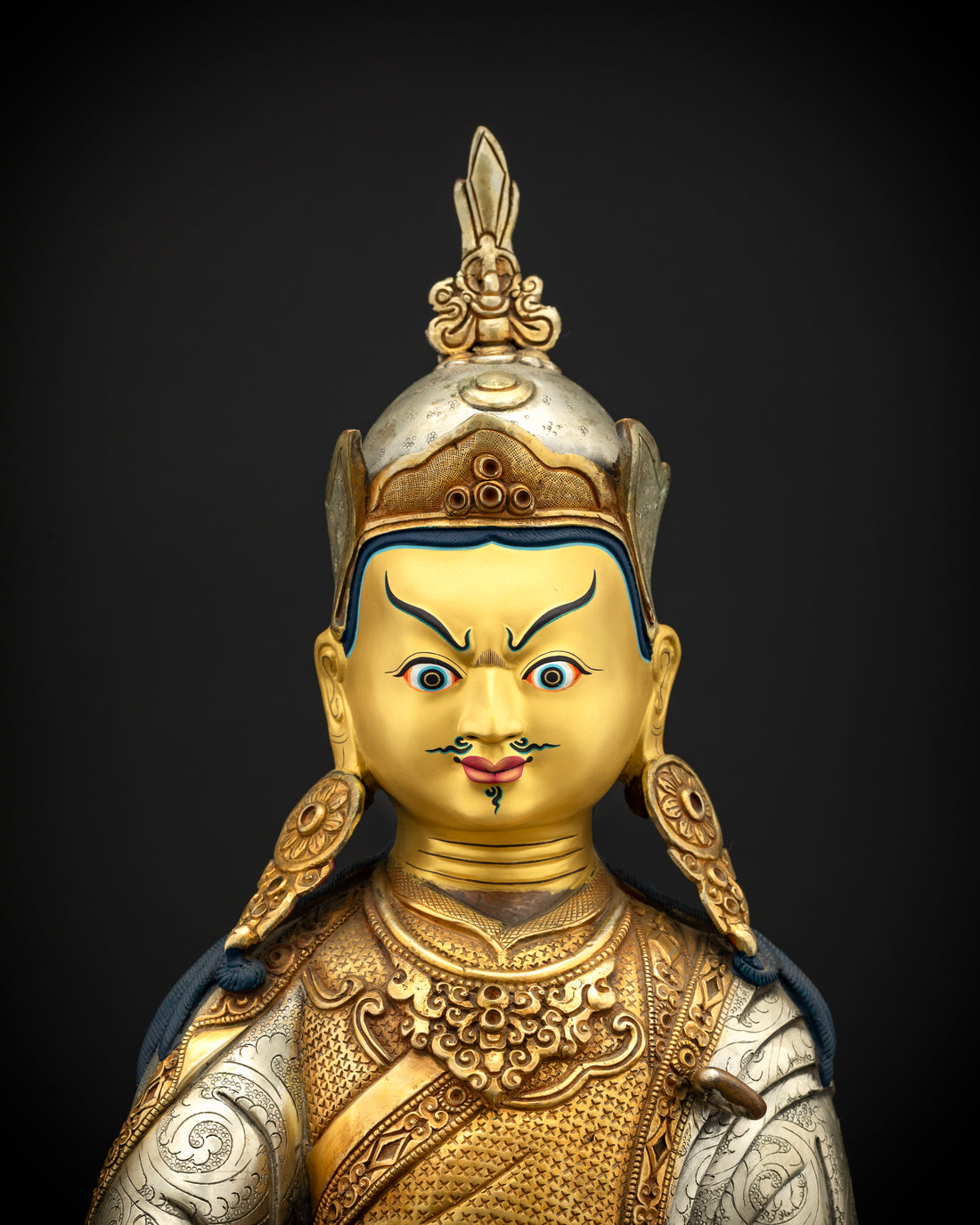 The Enlightened Master: Guru Padmasambhava Sculpted in Precious Metals