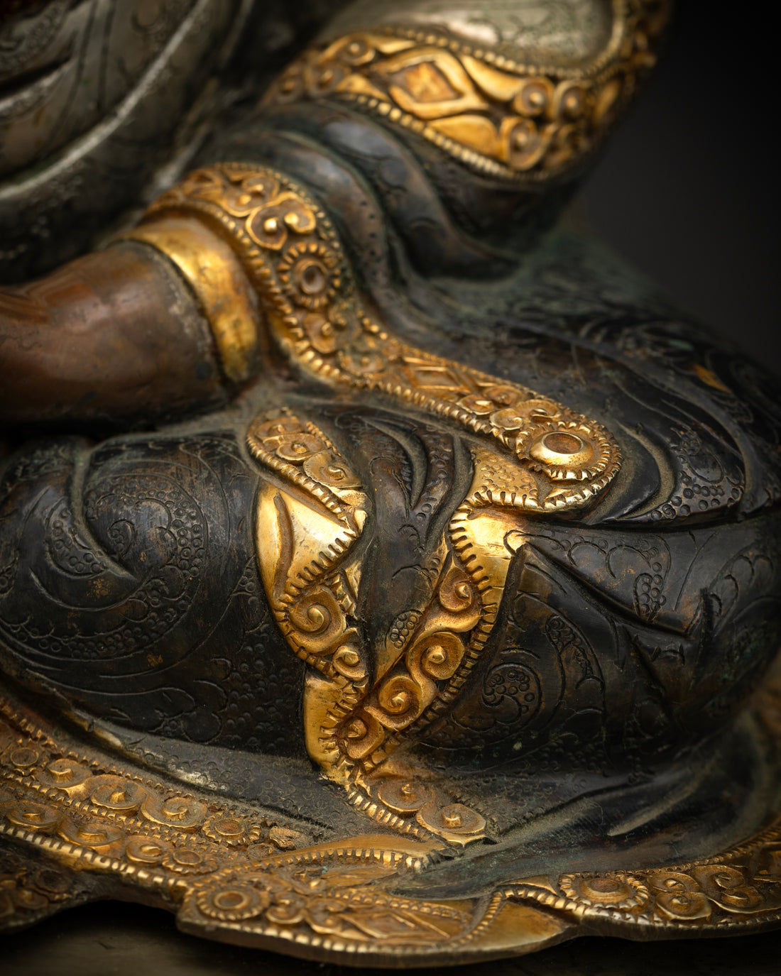 The Enlightened Master: Guru Padmasambhava Sculpted in Precious Metals