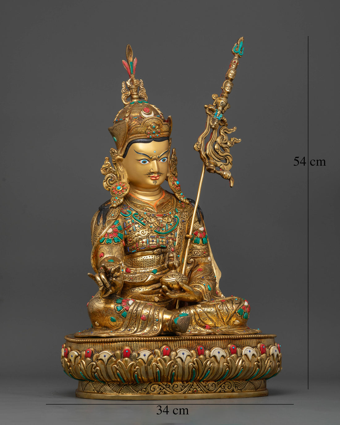 21.2 Inch Guru Rinpoche Statue | Master of Vajrayana Buddhism