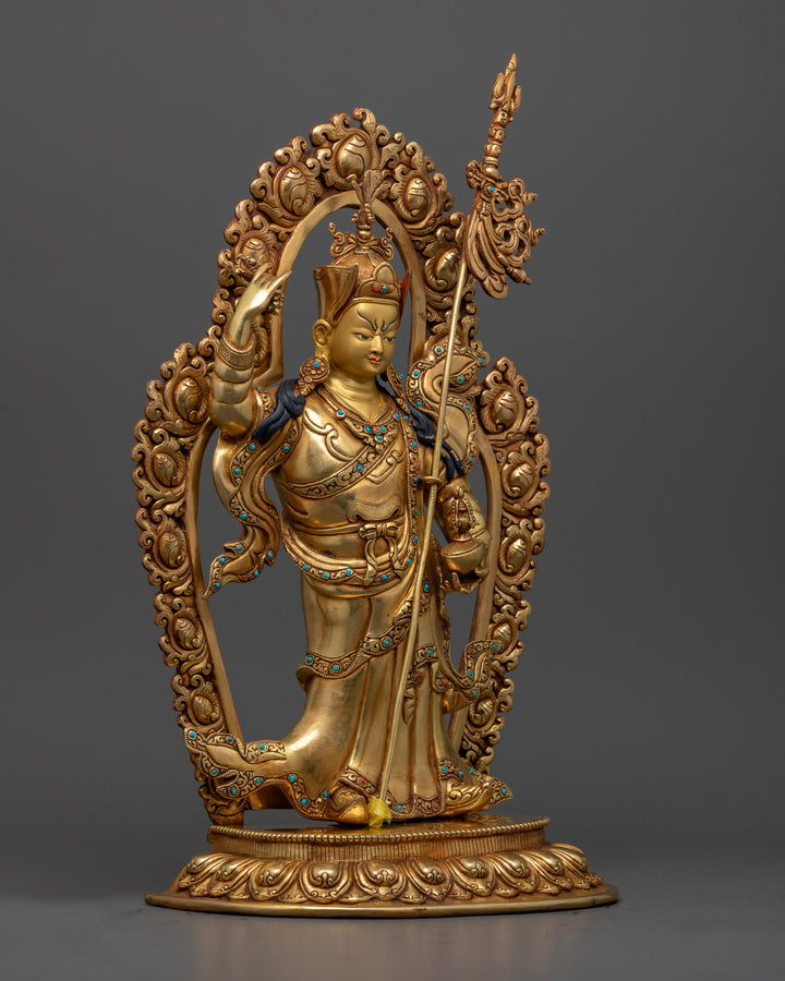 Standing Guru Rinpoche Statue | Elegant Buddhist Icons of Wisdom