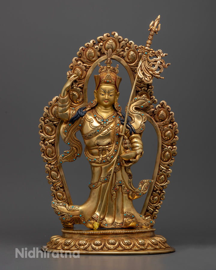 Standing Guru Rinpoche Statue | Elegant Buddhist Icons of Wisdom