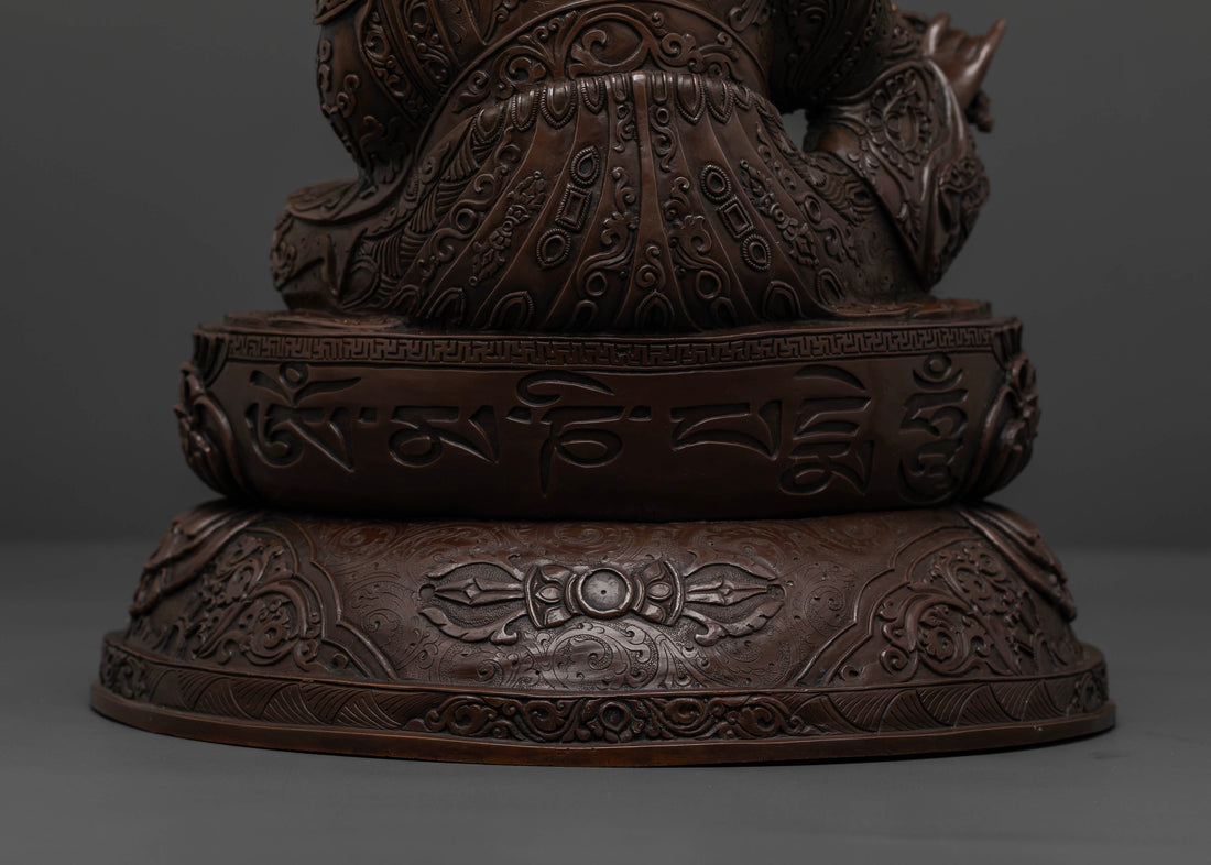 Oxidized Guru Rinpoche Statue: Timeless Artistry for Devotees