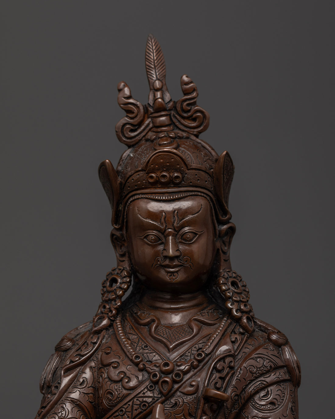 Enhance Your Spiritual Collection: Oxidized Guru Rinpoche Statue