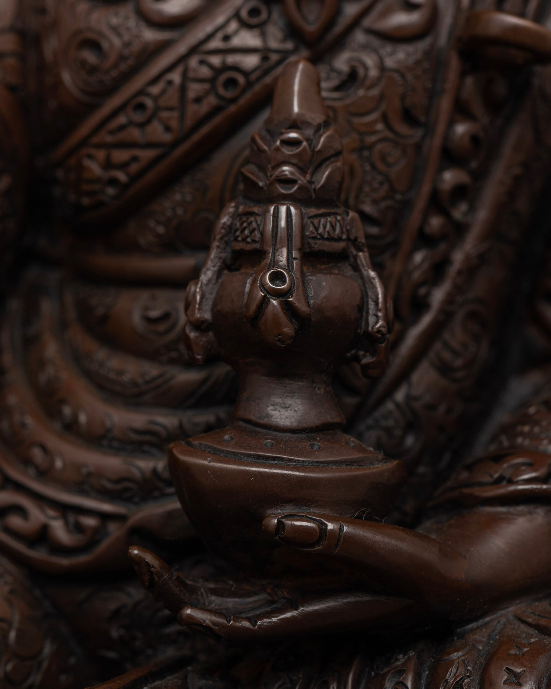 Enhance Your Spiritual Collection: Oxidized Guru Rinpoche Statue