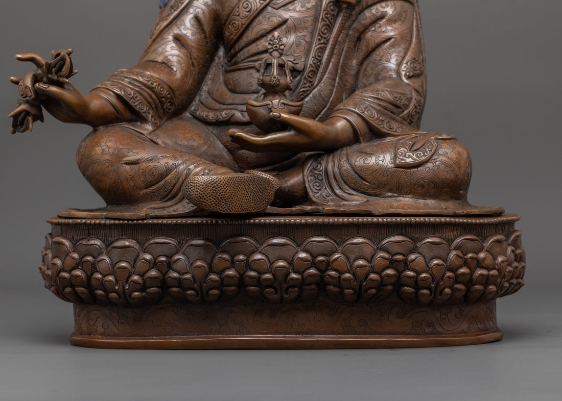 18 Inch Oxidized Padmasambhava Sculpture