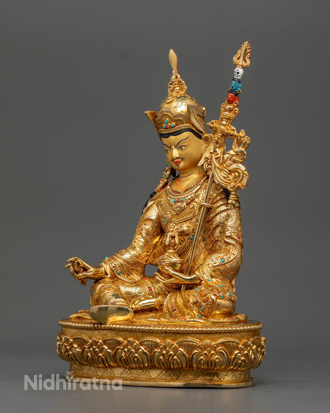 Master of Tantric Buddhism: Guru Rinpoche Statue