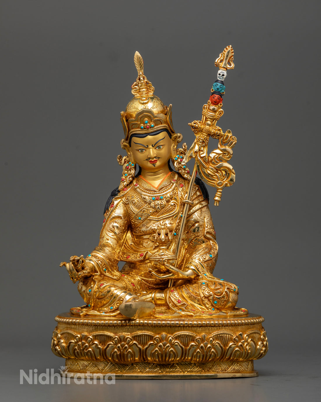 Master of Tantric Buddhism: Guru Rinpoche Statue