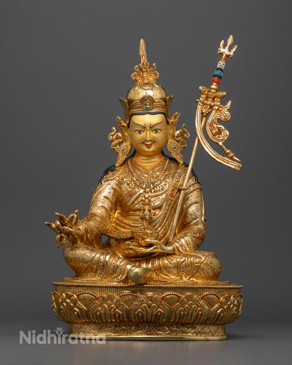 Guru Rinpoche with Yeshe Tsogyal and Mandarava Statue