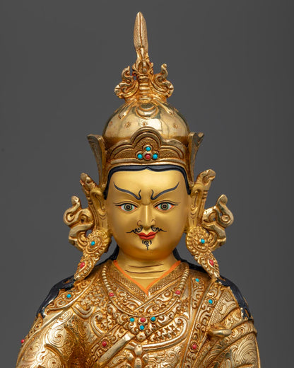 Guru Rinpoche with Yeshe Tsogyal and Mandarava Statue