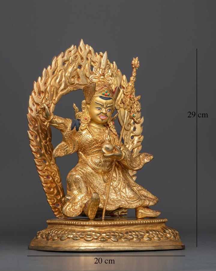 Standing Guru Rinpoche Statue in Gold Glided