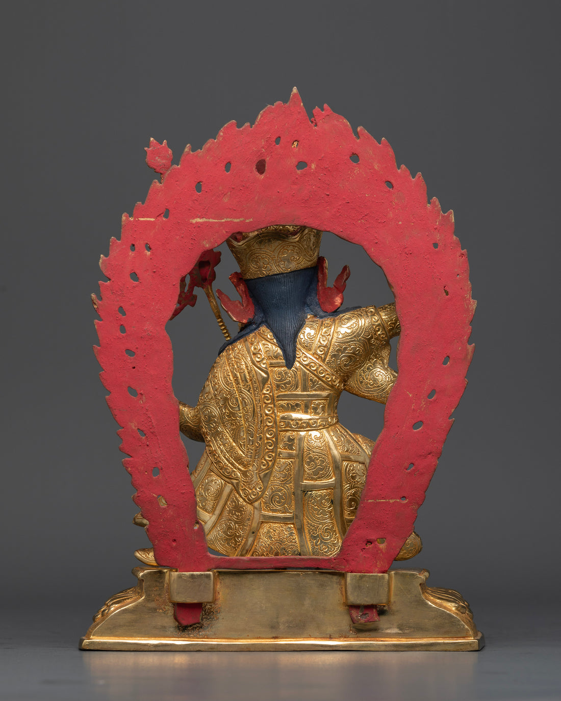 Standing Guru Rinpoche Statue in Gold Glided