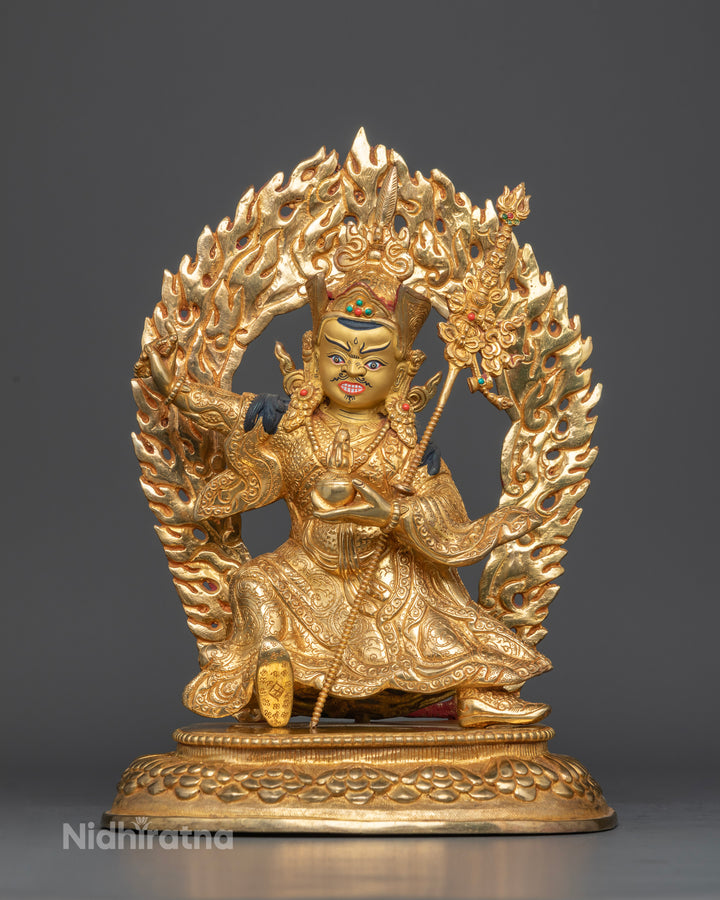 Standing Guru Rinpoche Statue in Gold Glided