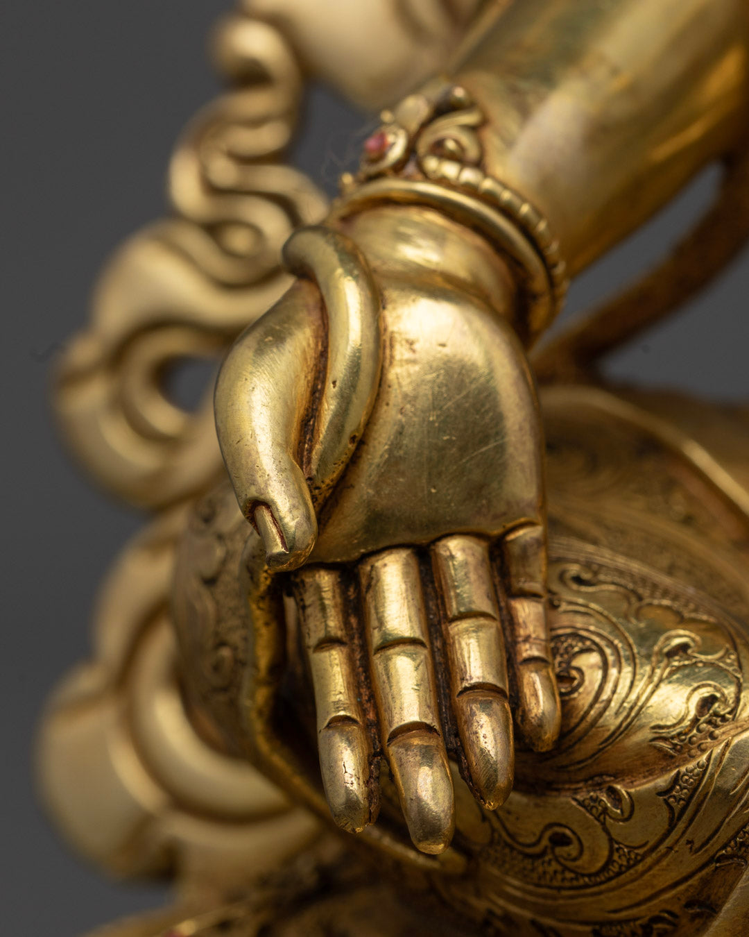 Buddhist Green Tara Sculpture | Traditional Hand Carved Statue