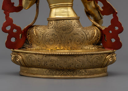 Buddhist Green Tara Sculpture | Traditional Hand Carved Statue