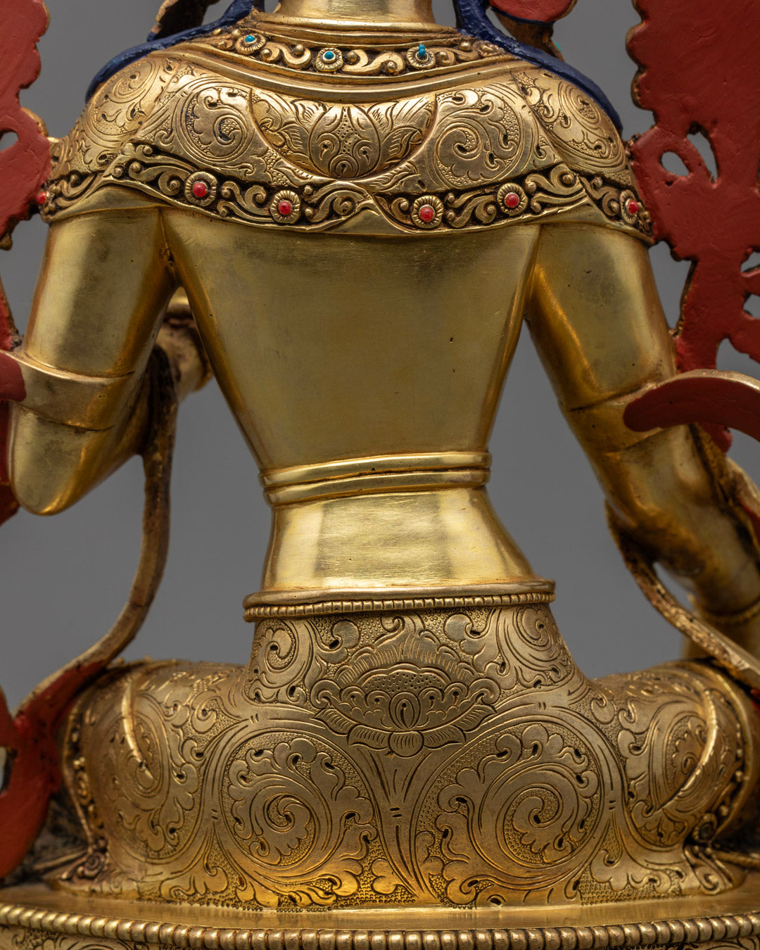 Buddhist Green Tara Sculpture | Traditional Hand Carved Statue