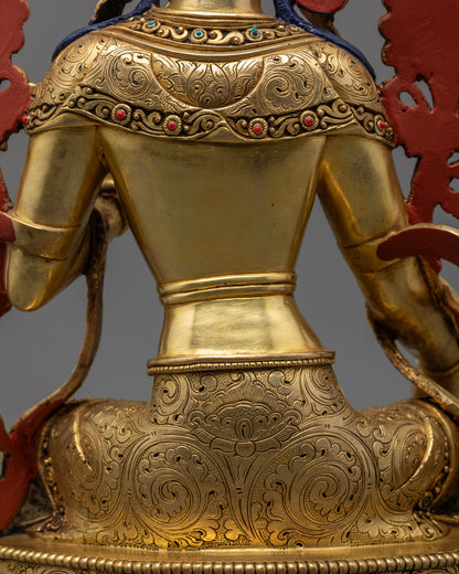 Buddhist Green Tara Sculpture | Traditional Hand Carved Statue