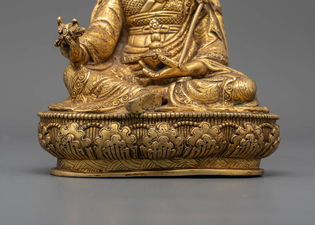 The Golden Guru Rinpoche: Handcrafted Perfection in Sacred Art