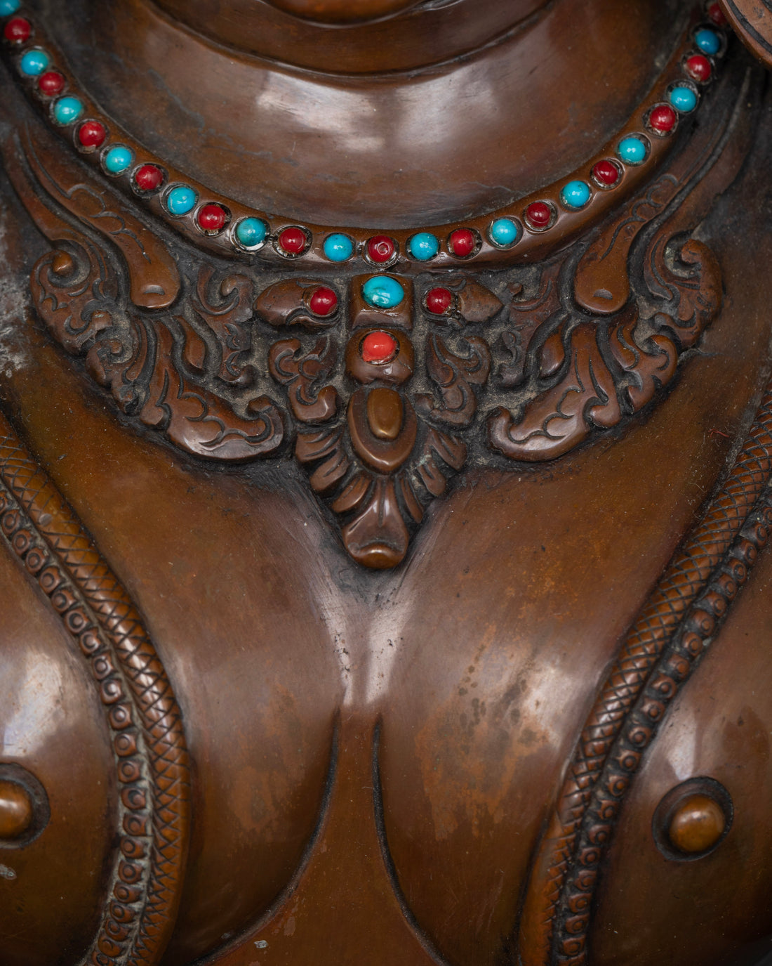 25.6 Inch Big Oxidized Green Tara Statue