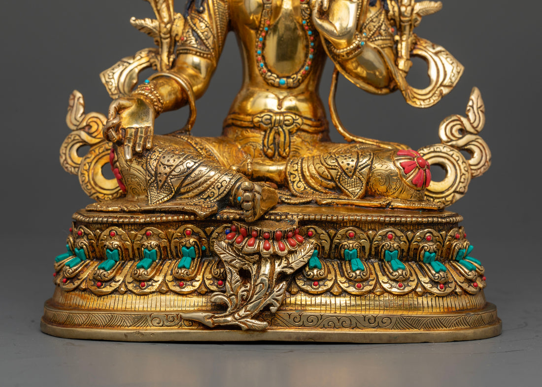 Exquisite Handcrafted Mother Green Tara Statue