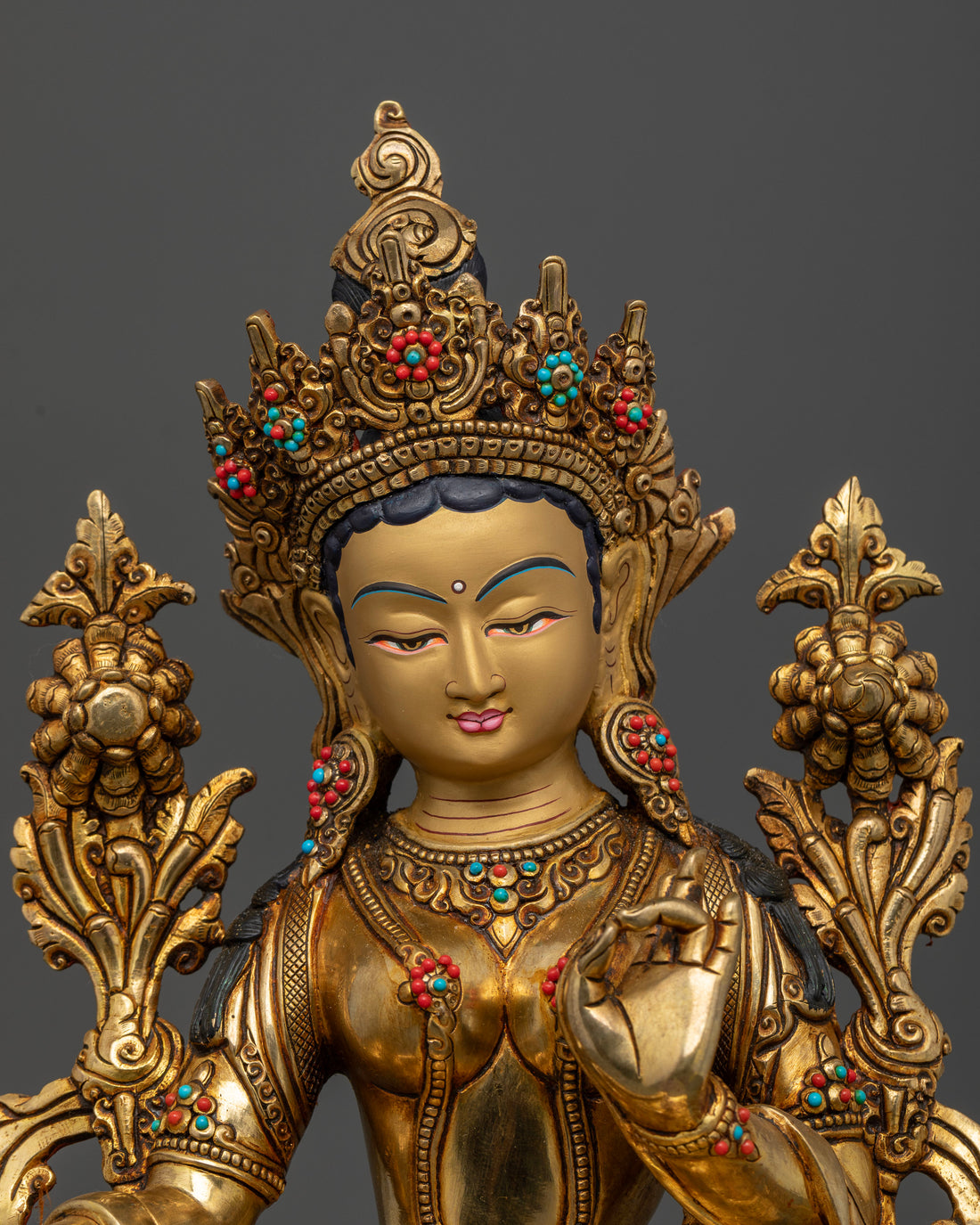 Green Tara Statue: Mother of Compassion & Savior