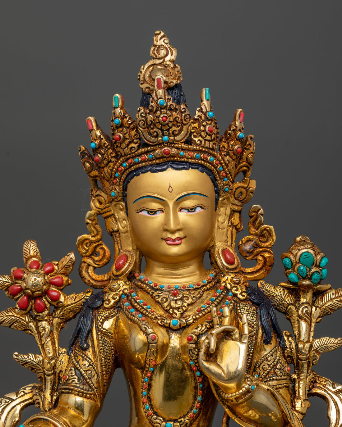 Exquisite Handcrafted Mother Green Tara Statue