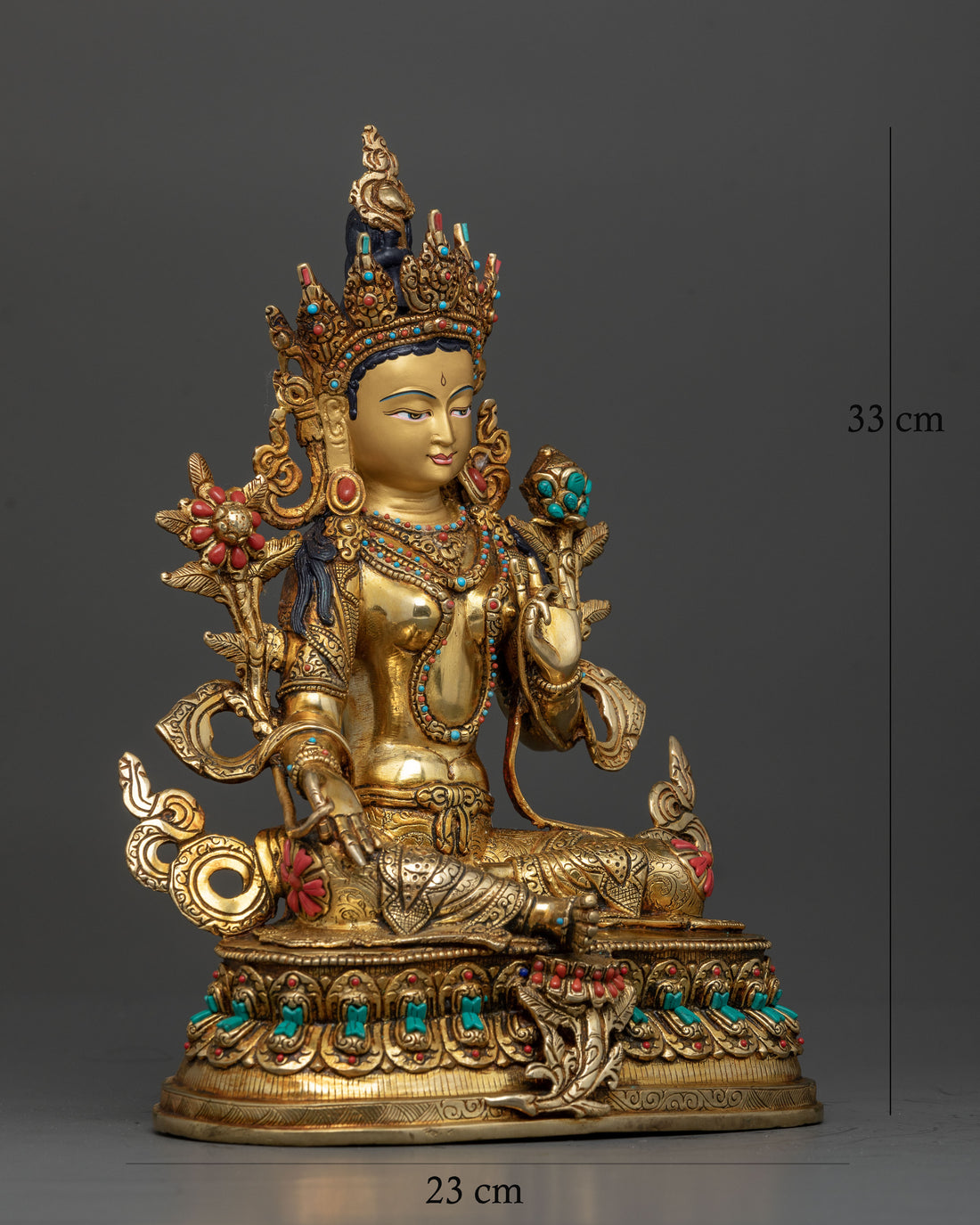 Exquisite Handcrafted Mother Green Tara Statue