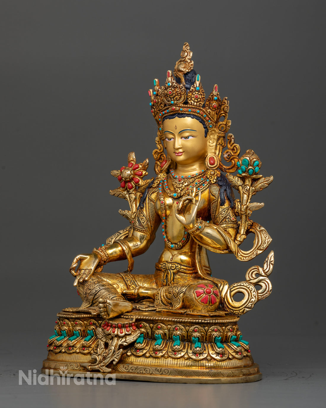 Exquisite Handcrafted Mother Green Tara Statue