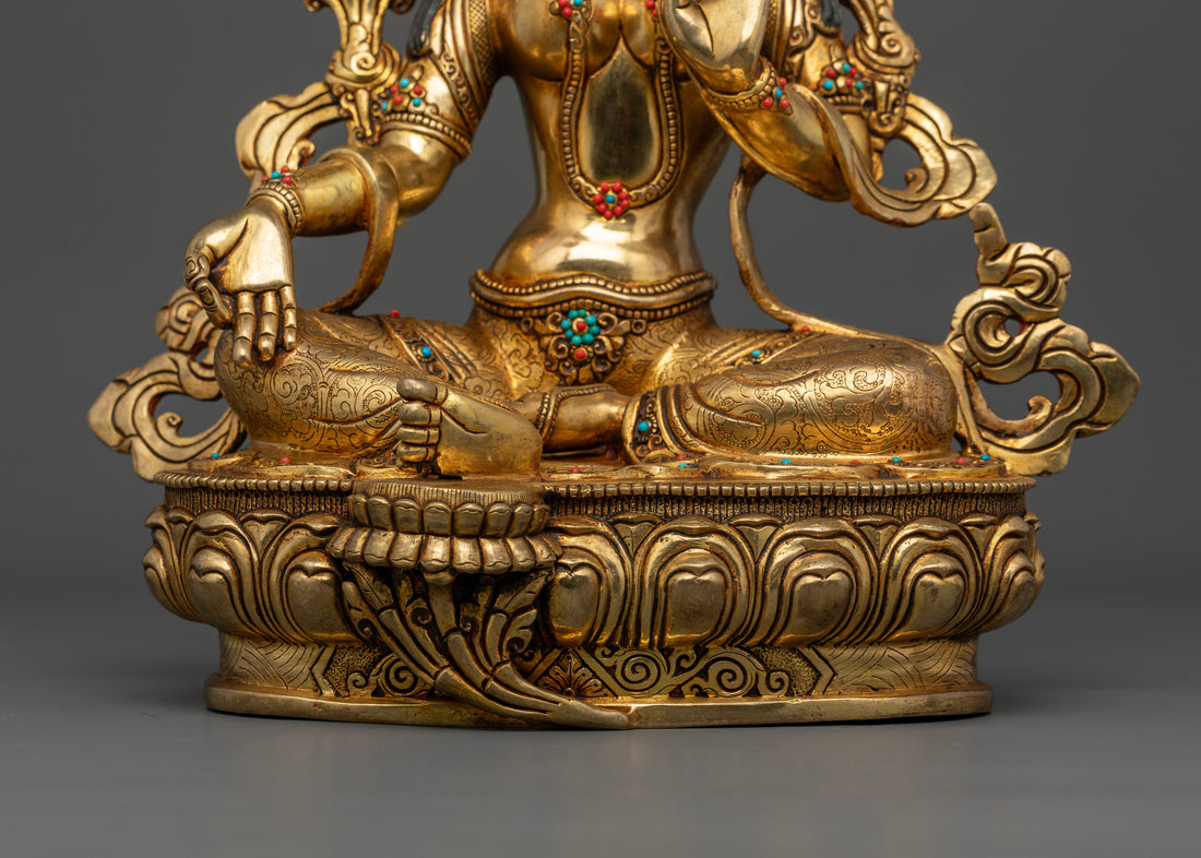 Green Tara Statue: Mother of Compassion & Savior