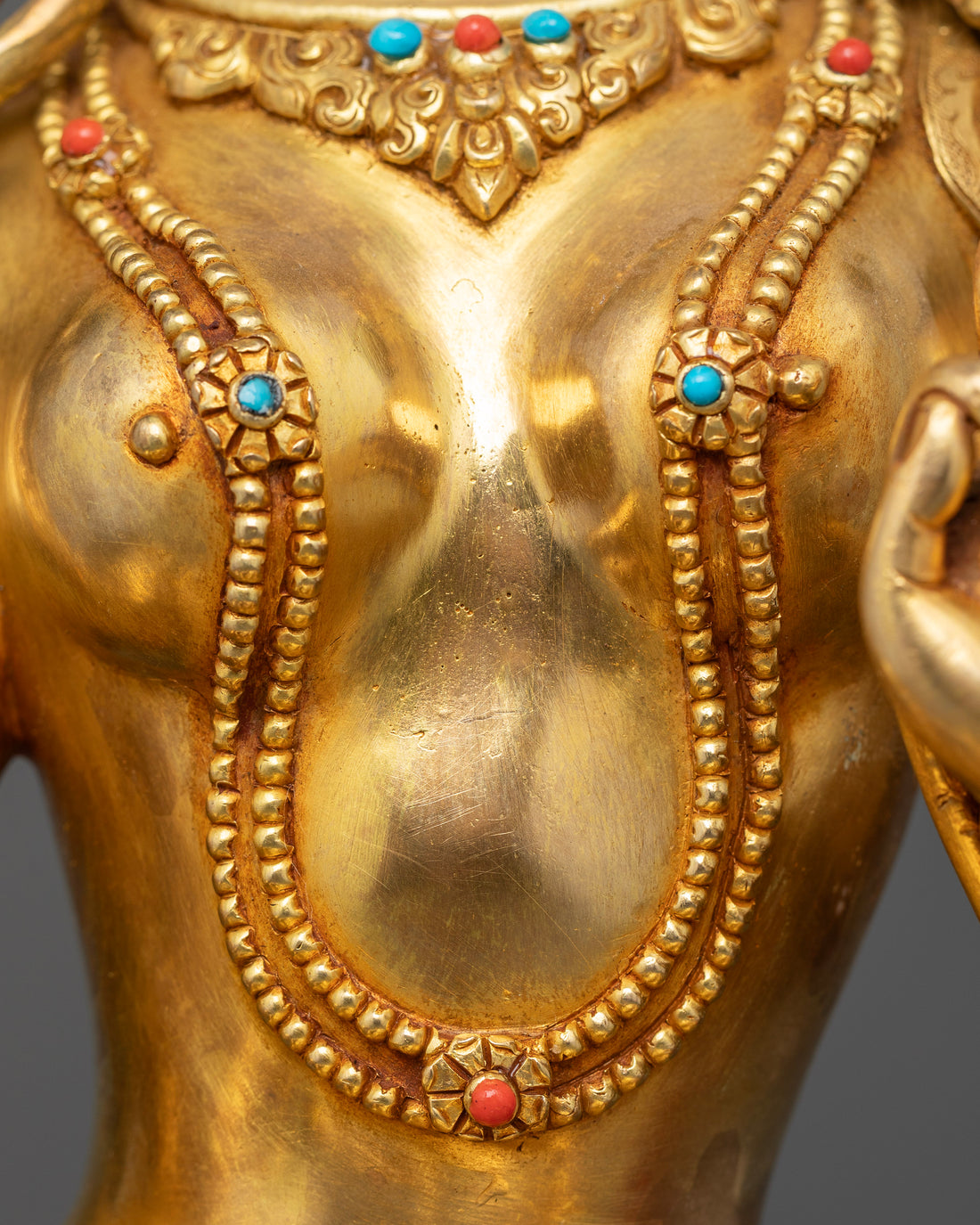 Green Tara: The Goddess of Liberation in Gold Gilded Splendor