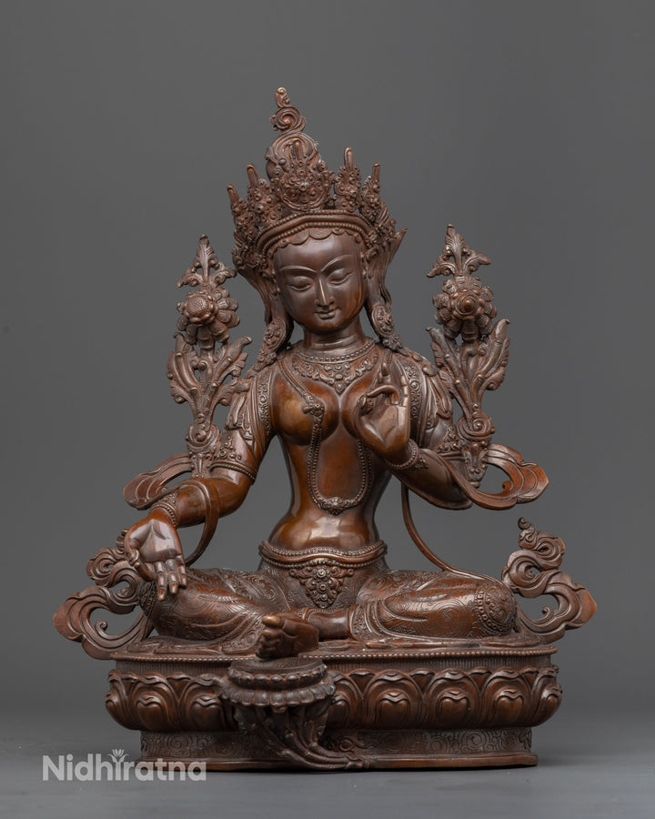 Oxidized Female Buddha Statue: A Symbol of Enlightened Femininity