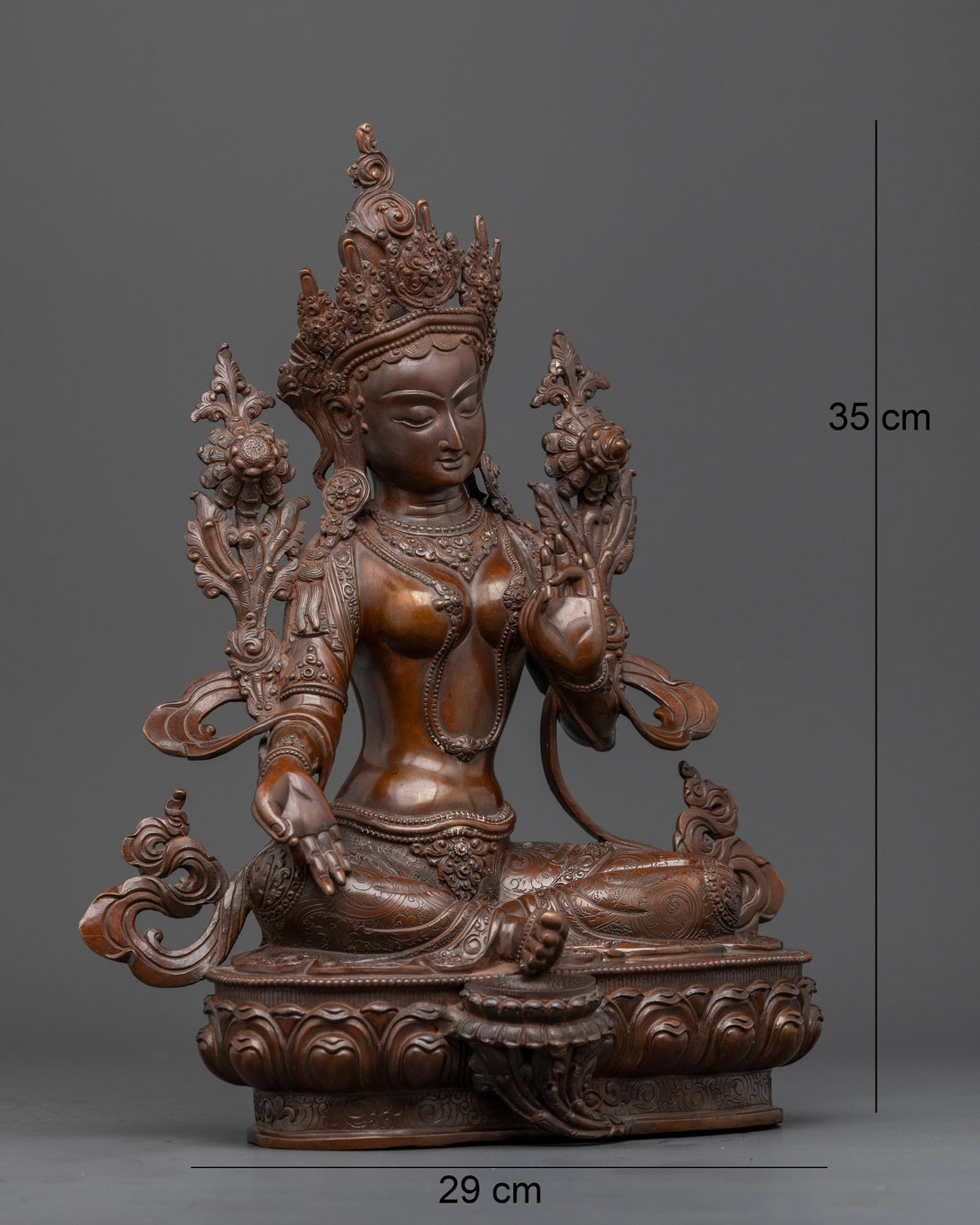 Oxidized Female Buddha Statue: A Symbol of Enlightened Femininity