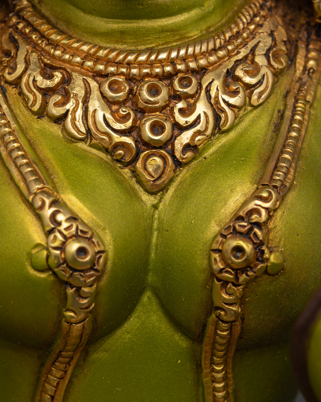 Elegant 13.5 Inch Green Tara Statue for Serenity