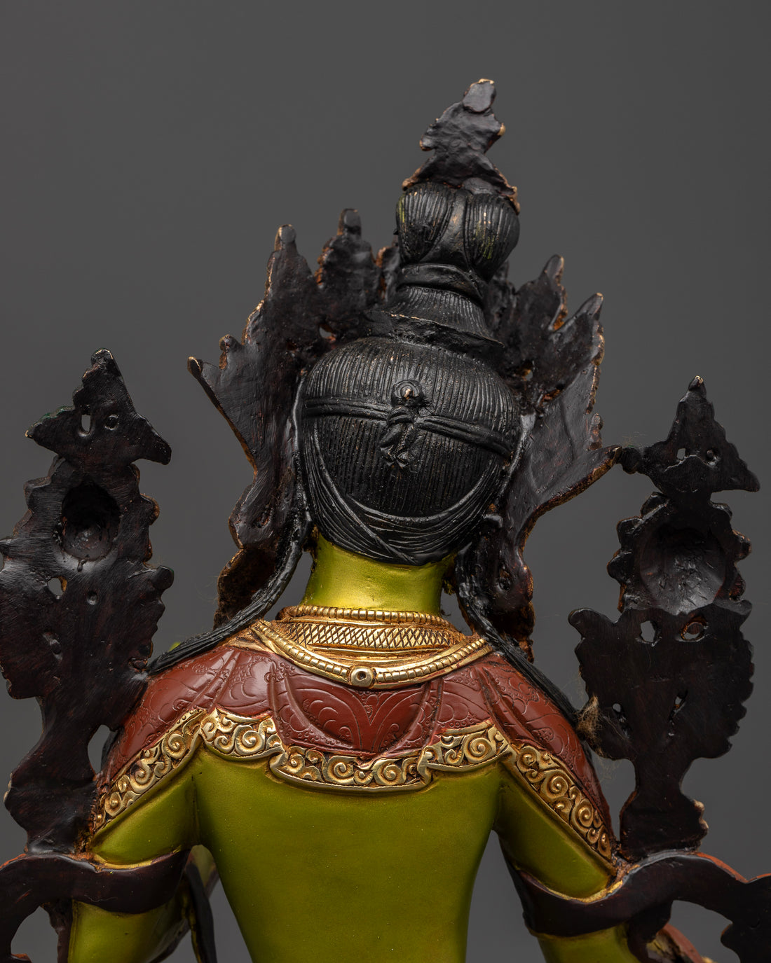 Elegant 13.5 Inch Green Tara Statue for Serenity