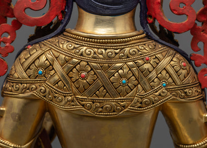 Premium White Tara Statue: Elegant Buddhist Art for Spiritual Healing
