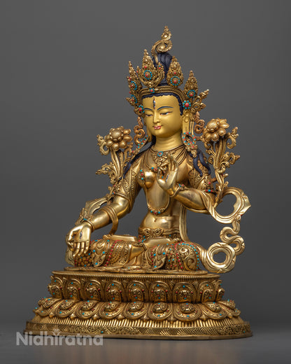 Premium White Tara Statue: Elegant Buddhist Art for Spiritual Healing