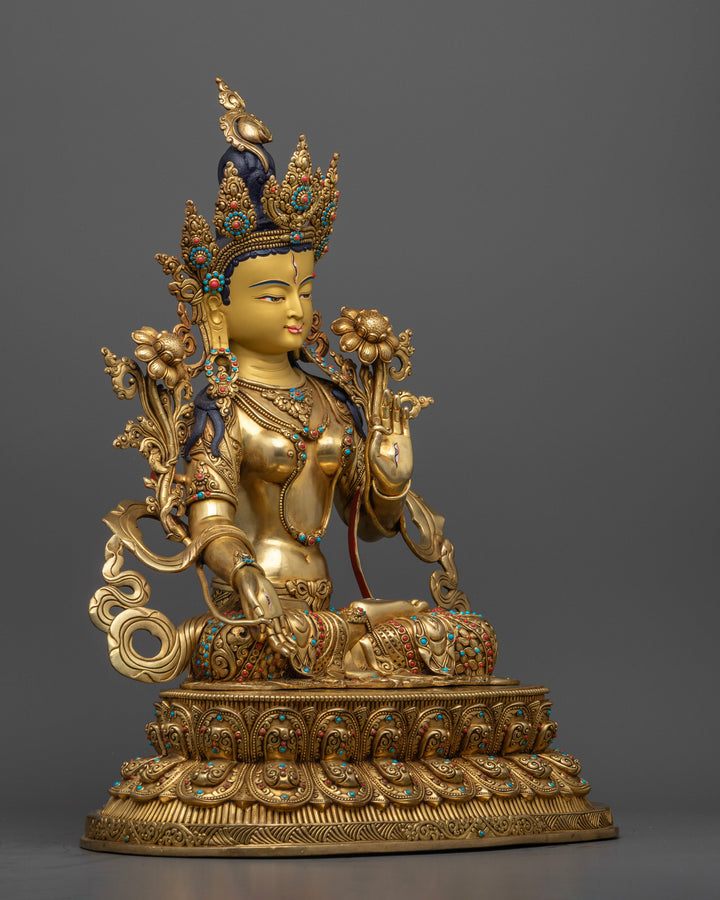 Premium White Tara Statue: Elegant Buddhist Art for Spiritual Healing