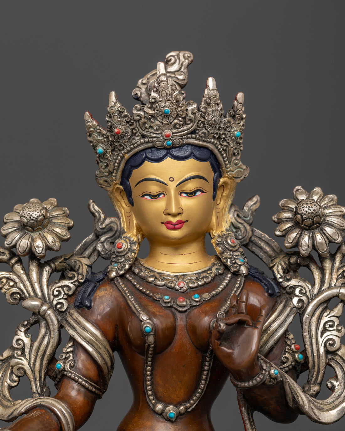 Oxidized Green Tara: The Goddess of Compassion and Enlightenment