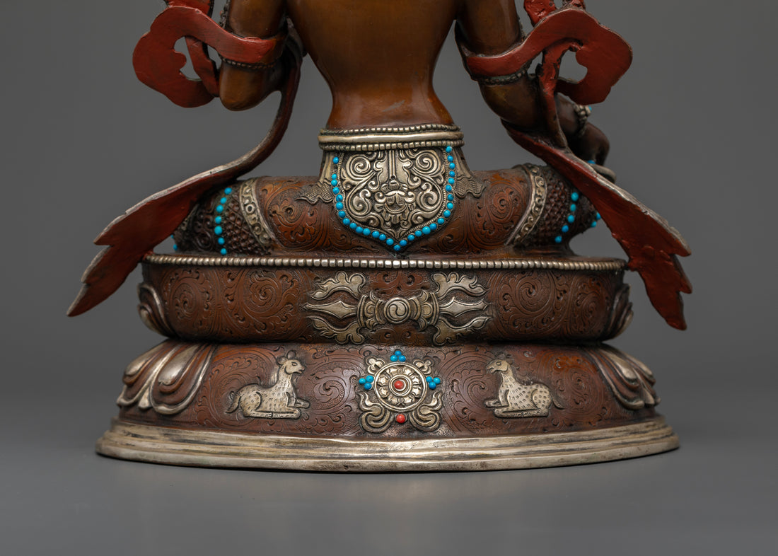 Oxidized Green Tara: The Goddess of Compassion and Enlightenment