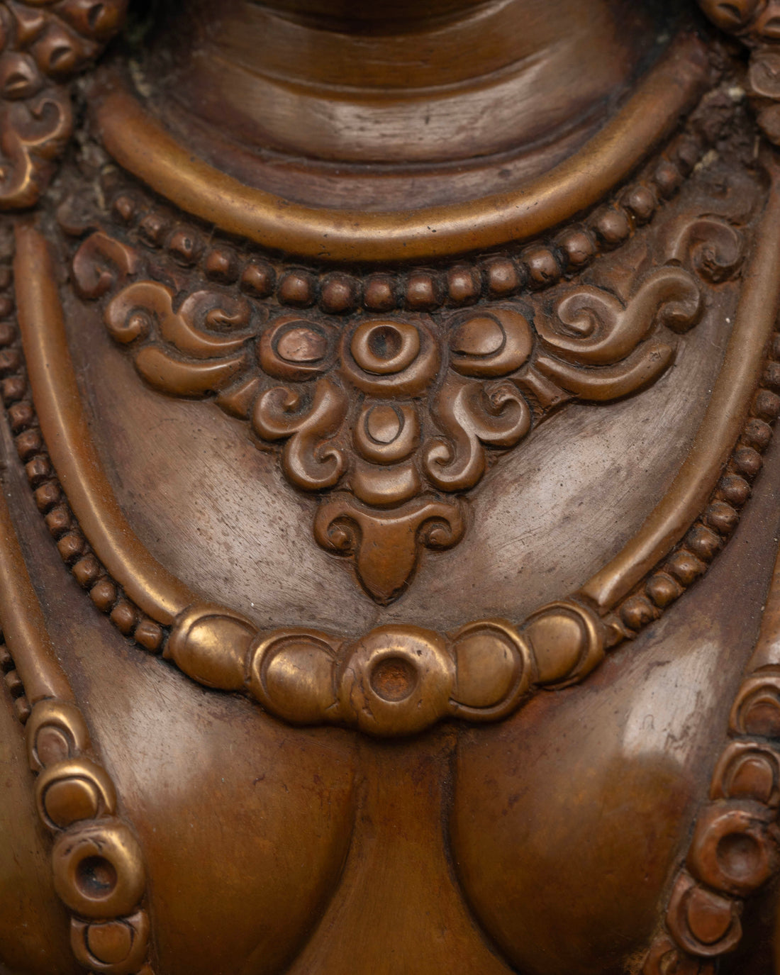 Antique Style Oxidized Green Tara Statue