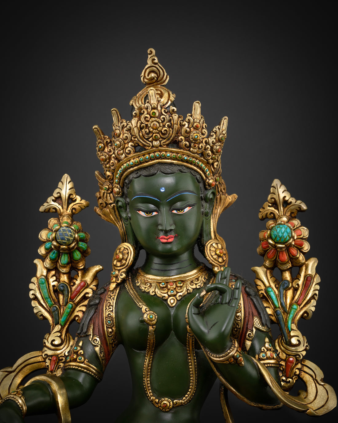 Serene Green Tara Statue: The Green Bodied Protector and Liberator