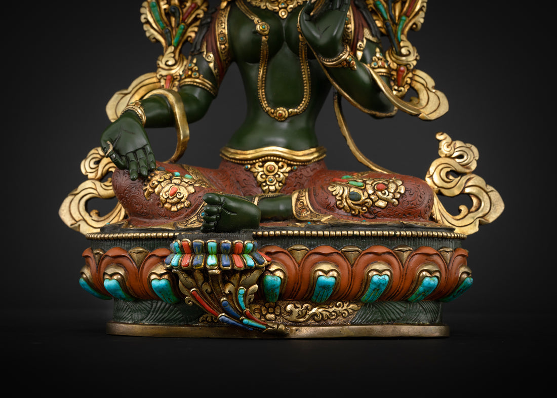 Serene Green Tara Statue: The Green Bodied Protector and Liberator