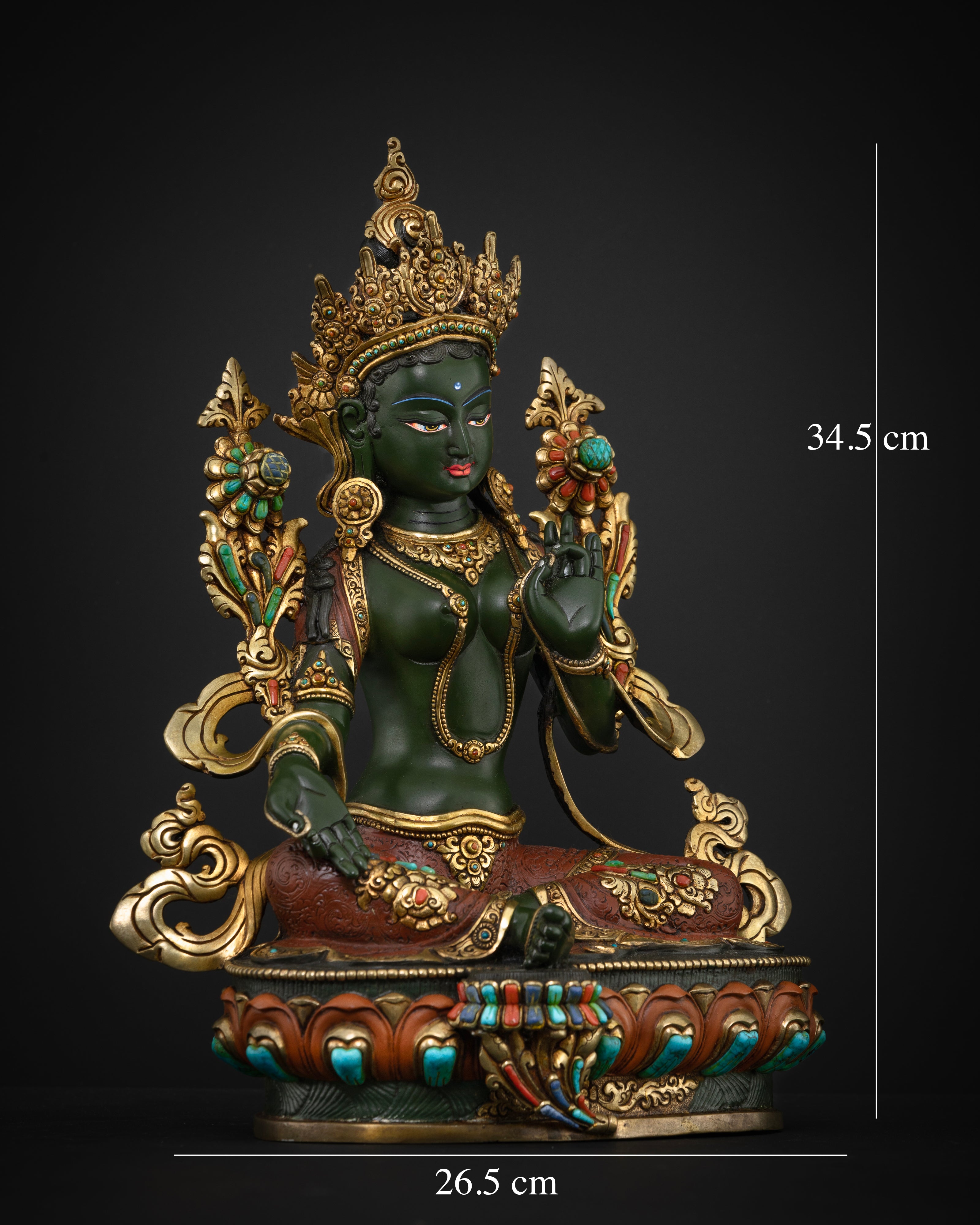 Serene Green Tara Statue: The Green Bodied Protector and Liberator