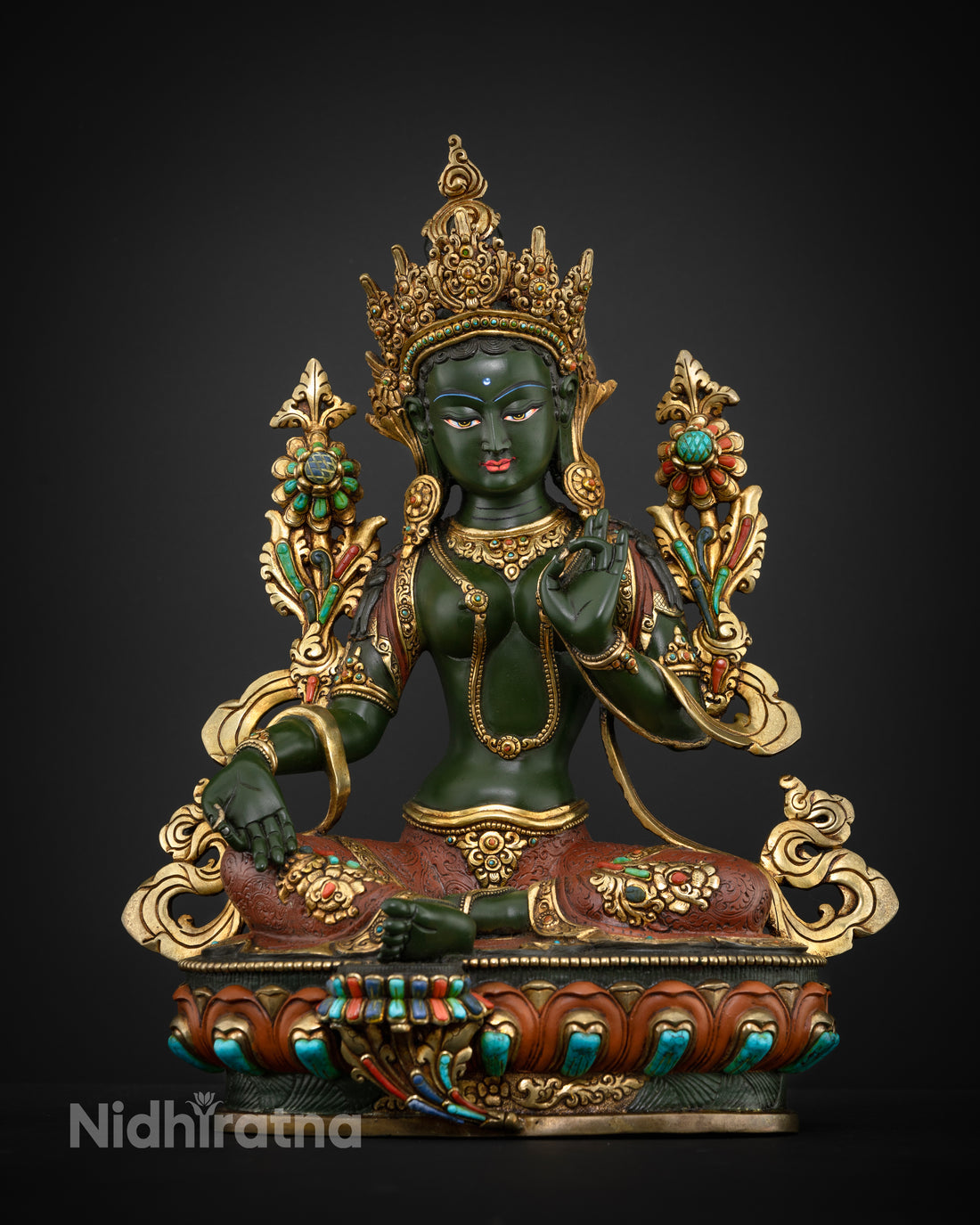 Serene Green Tara Statue: The Green Bodied Protector and Liberator