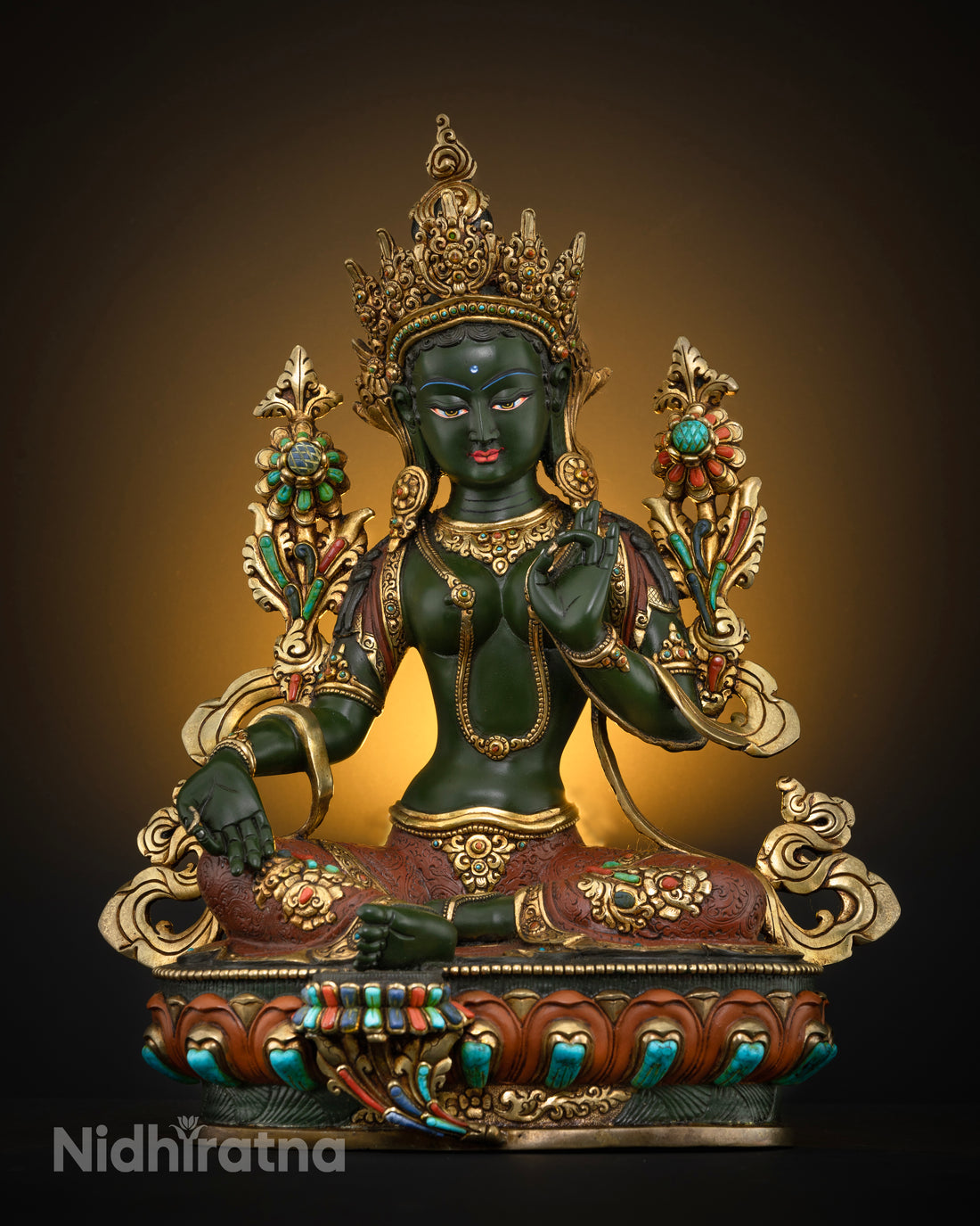 Serene Green Tara Statue: The Green Bodied Protector and Liberator