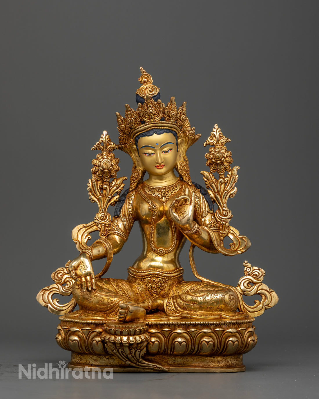 Invoke Compassion with this Sacred Syamatara (Green Tara) Statue