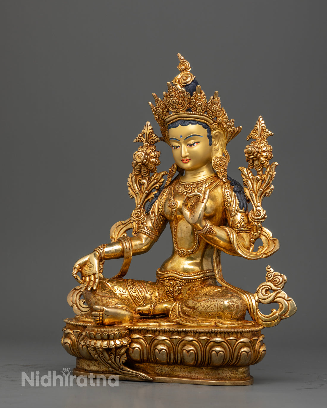 Invoke Compassion with this Sacred Syamatara (Green Tara) Statue